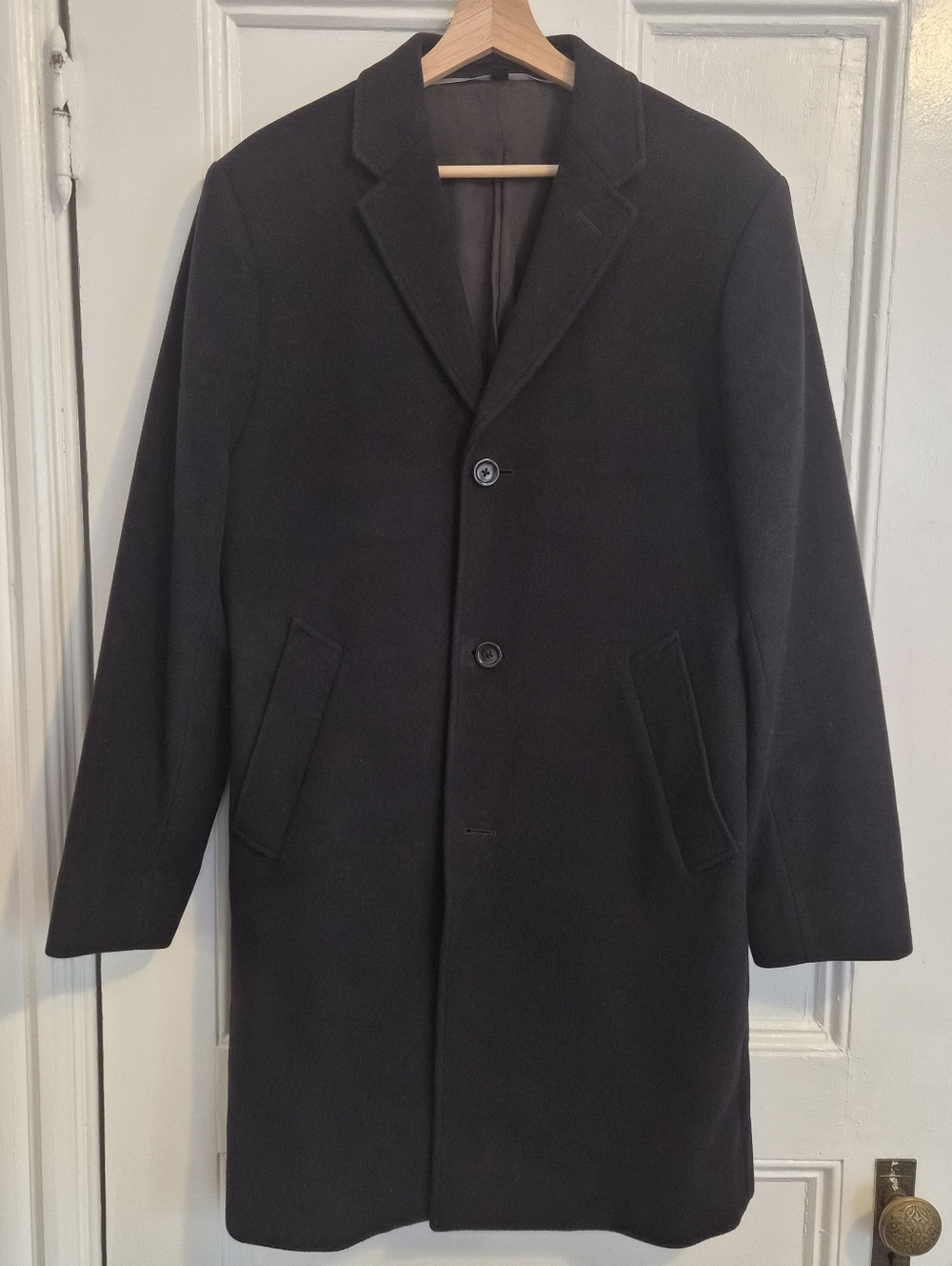 J. Crew Ludlow Wool / Cashmere Topcoat (Navy, 38R)